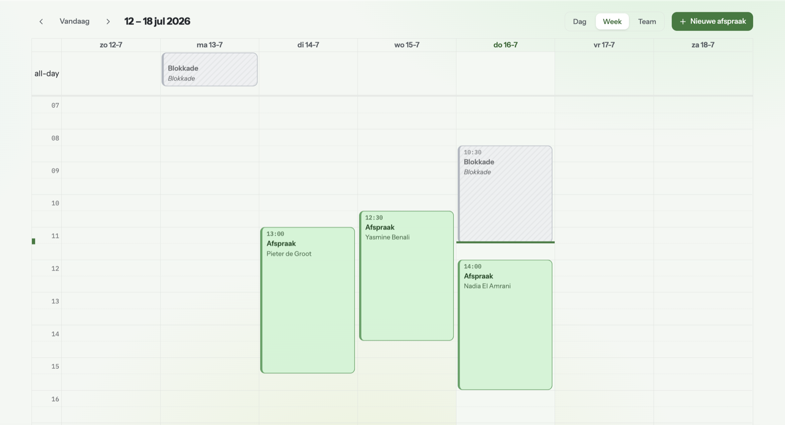 Calendar in Traucare