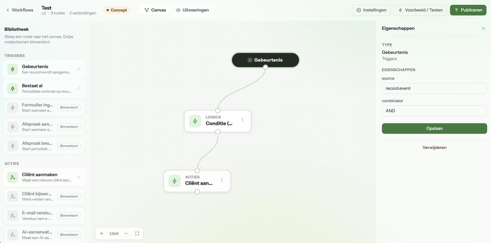 Workflow overview in Traucare